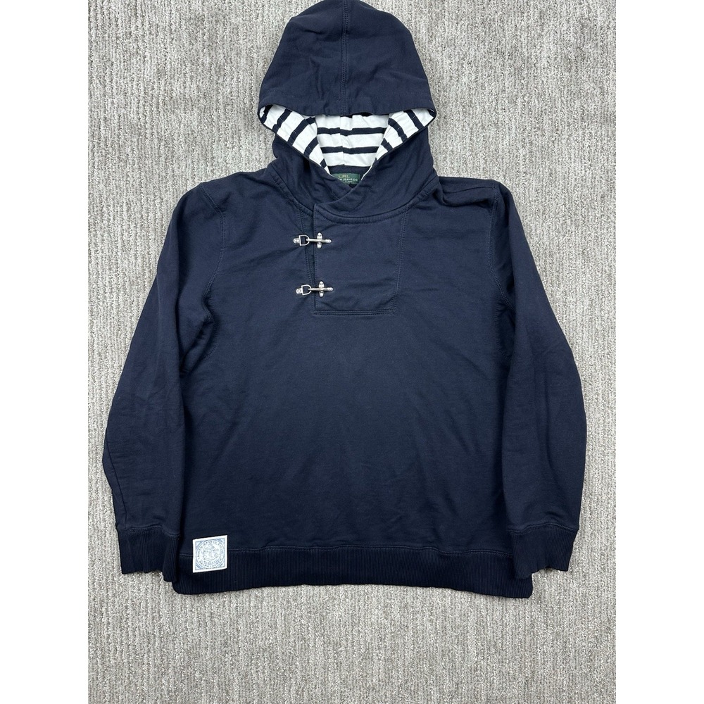 Lauren Ralph Lauren Women's XL Navy Blue Fireman Clasp Hoodie Sweatshirt